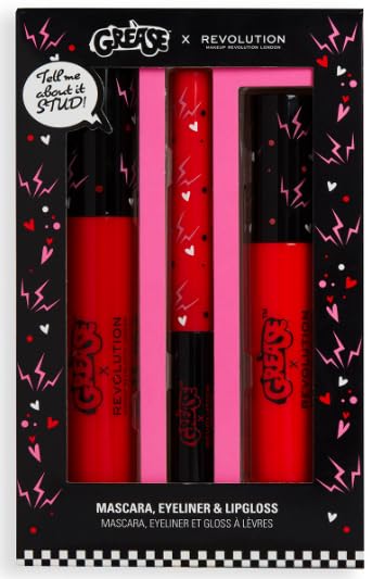 Revolution X Grease Shape Up Sandy Transformation Lip and Eye Set, 0.34 Fl Oz (Pack of 1), Black-Velvo Beauty
