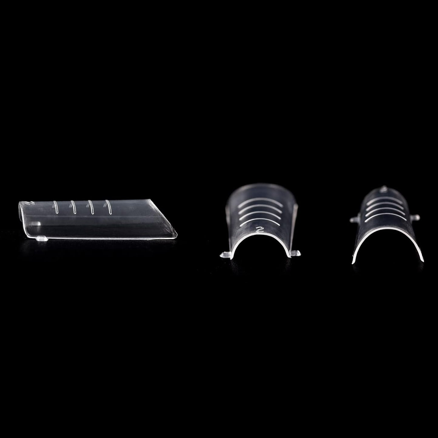 KADS 120PCS Clear Full Cover Dual Nail System Form UV Gel Acrylic Nail Art Mold Artificial Nail Tips with Scale for Extension (MODEL 7)-Velvo Beauty