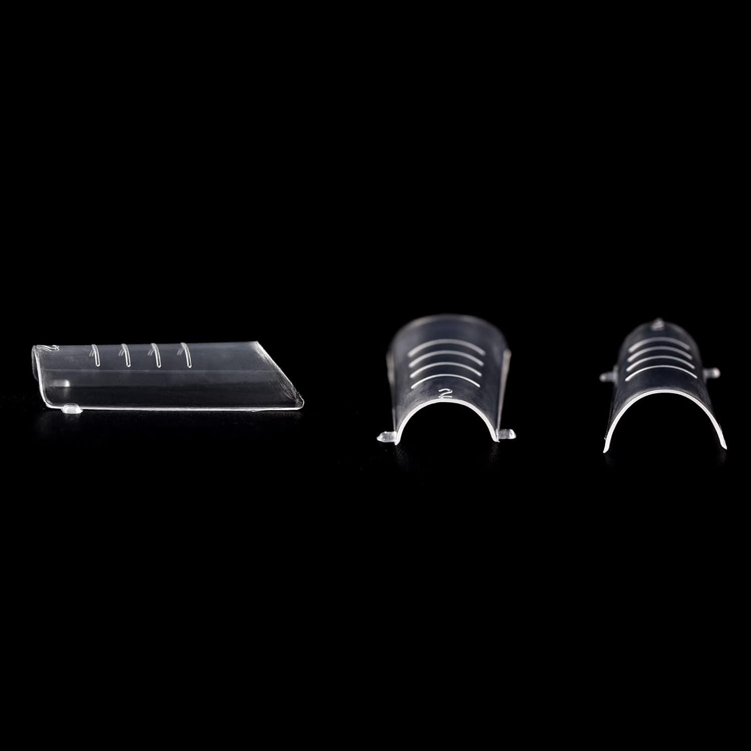 KADS 120PCS Clear Full Cover Dual Nail System Form UV Gel Acrylic Nail Art Mold Artificial Nail Tips with Scale for Extension (MODEL 7)-Velvo Beauty