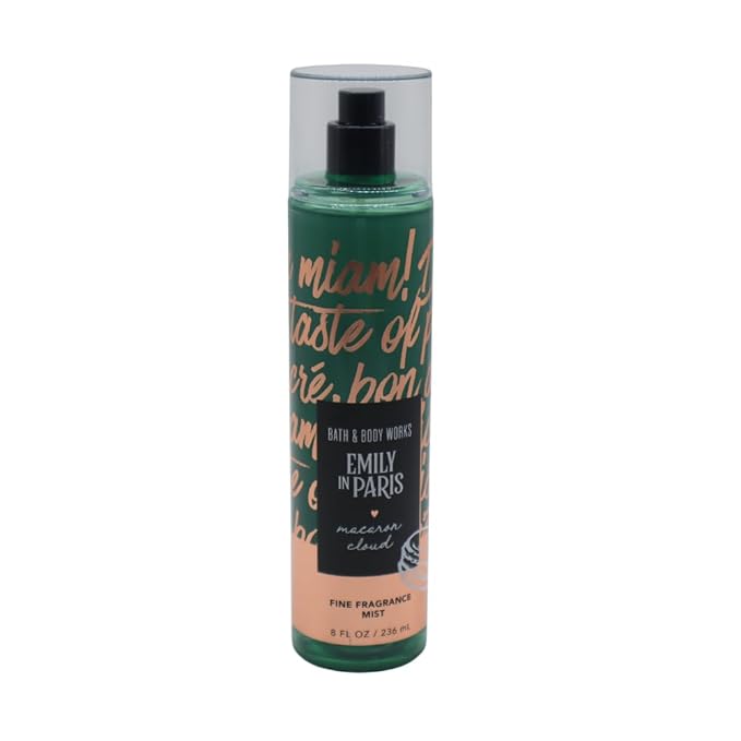 Bath & Body Works Emily in Paris MACARON CLOUD 3pc Bundle Gift Set with a Red Bow for Holidays - Mist, Body Cream, Shower Gel - Full Size-Velvo Beauty