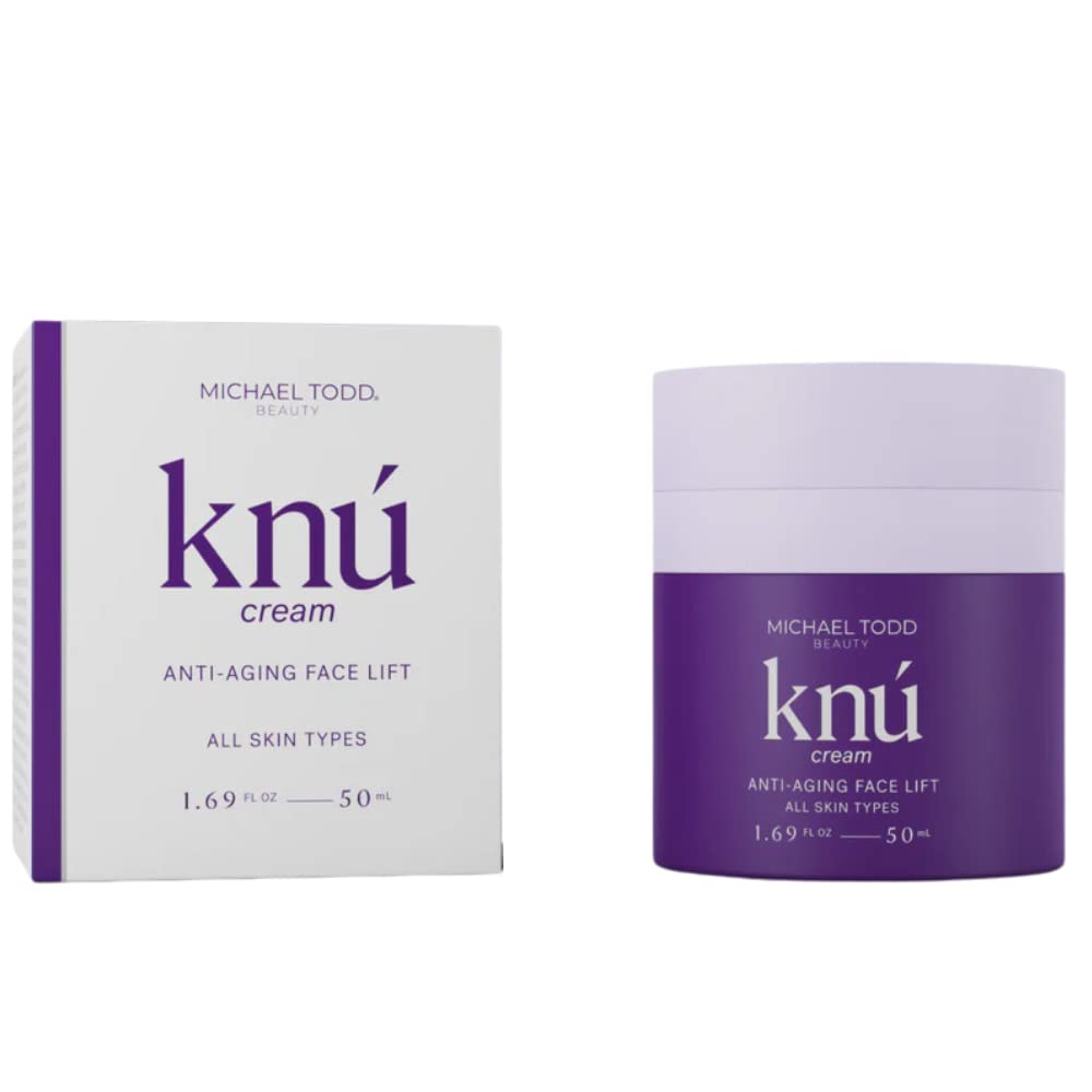 MICHAEL TODD Beauty KNU Cream – Face Lifting, Brightening & Tightening Cream – For Moisturizing & Rejuvenating – With Bakuchiol, Peptides & Snail Secretion – For All Skin Types – 1.68 fl oz/50 mL-Velvo Beauty