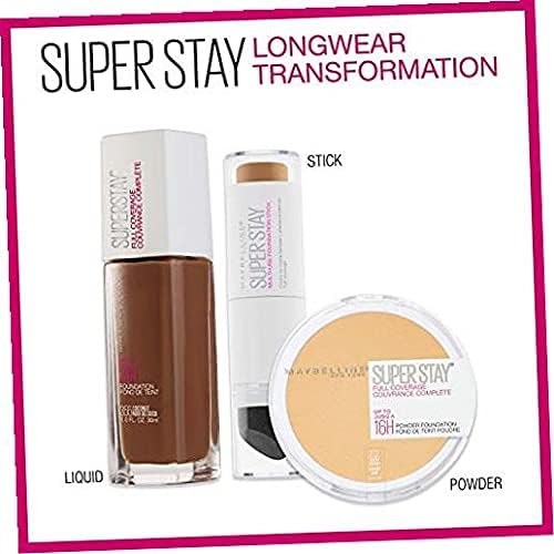 Maybelline Super Stay Full Coverage Powder Foundation Makeup, Up to 16 Hour Wear, Soft, Creamy Matte Foundation, Fair Porcelain, 1 Count-Velvo Beauty