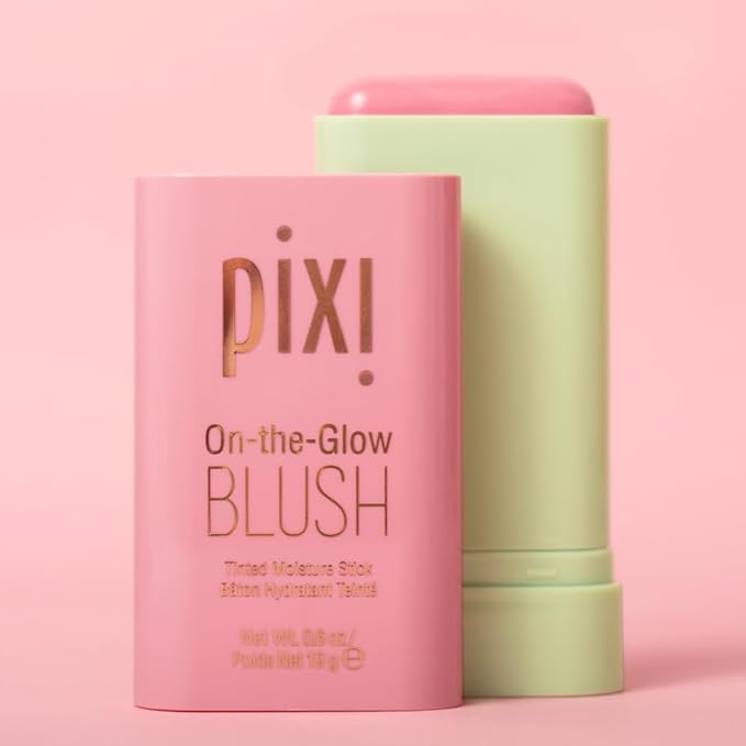Pixi On-the-Glow Blush - Fleur, Hydrating Tinted Moisture Blush Stick with Ginseng, Aloe Vera & Fruit Extracts, For Cheeks & Lips, 19g / 0.6oz, Paraben-Free-Velvo Beauty