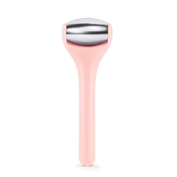 MAANGE Mini Eye & Face Rollers for Eye Massager, Stainless Steel Eye Ice Roller for Relief Puffiness Migraine Skincare Facial Roller (Pink)-Velvo Beauty