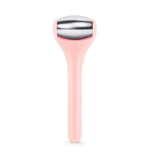 MAANGE Mini Eye & Face Rollers for Eye Massager, Stainless Steel Eye Ice Roller for Relief Puffiness Migraine Skincare Facial Roller (Pink)-Velvo Beauty