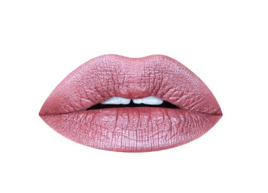 Aromi Metallic Liquid Lipstick | Dusty Rose Lip Color w/Shimmery Finish, Long-Lasting, Waterproof, Nude Berry, Vegan, Cruelty-Free (Pixie Dust)-Velvo Beauty