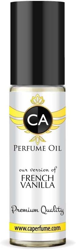 CA Perfume Impression of Emra French Vanilla For Women & Men Replica Fragrance Body Oil Dupes Alcohol-Free Essential Aromatherapy Sample Travel Size Concentrated Long Lasting Roll-On 0.3 Fl Oz/10ml-Velvo Beauty