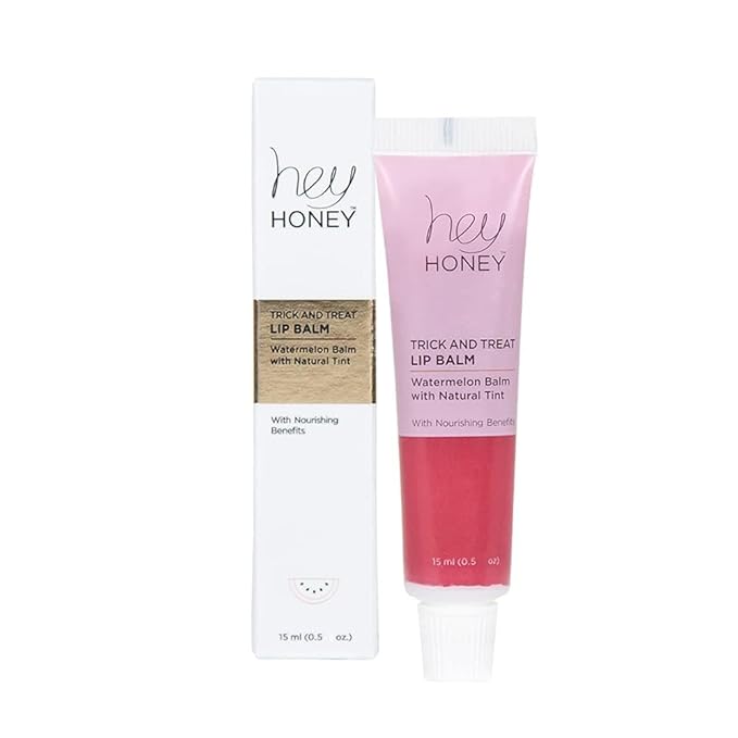Hey Honey Trick and Treat Watermelon Plumping Lip Balm, 2 In 1 Natural Tint with Hydrating & Moisturizing Properties-Velvo Beauty