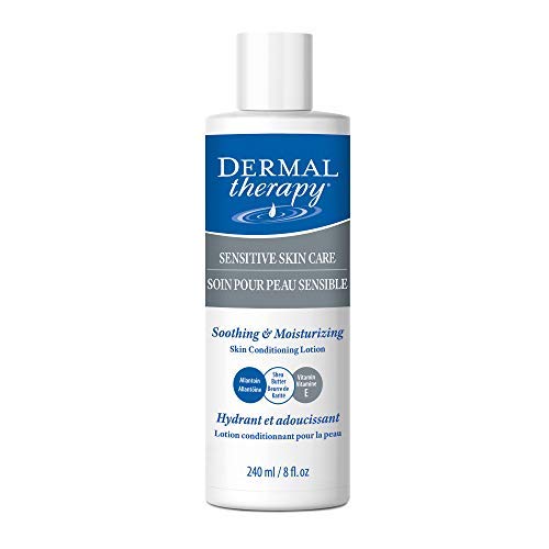 Dermal Therapy Sensitive Skin Lotion - Calming, Non-Irritating Lotion with 15% Allantoin, 10% Shea Butter, Vitamin E - Soothing Relief for Dry, Itchy, Eczema-Prone Skin - 8 fl oz / 240 ml-Velvo Beauty