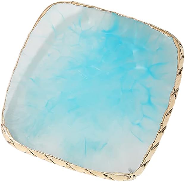 Square Nail Art Palette Painting Makeup Palette Tray Cosmetic Nail Gel Polish Colors Mixing Pallet Blue-Velvo Beauty