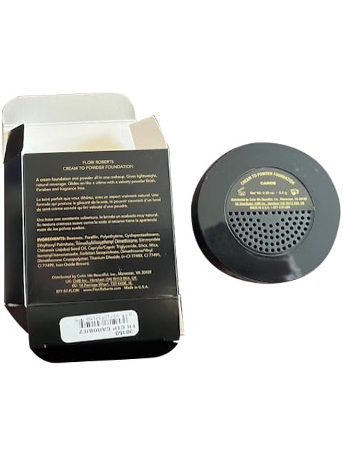 Cream To Powder Foundation by Flori Roberts, Full Coverage for Women of Color or Deeper Skin Tones, Long Lasting Makeup, Matte Finish, Covers Uneven Complexion and Hides Imperfections, 0.30 oz-Velvo Beauty