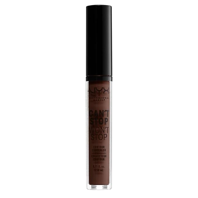 NYX PROFESSIONAL MAKEUP Can't Stop Won't Stop Contour Concealer, 24h Full Coverage Matte Finish - Deep Espresso-Velvo Beauty