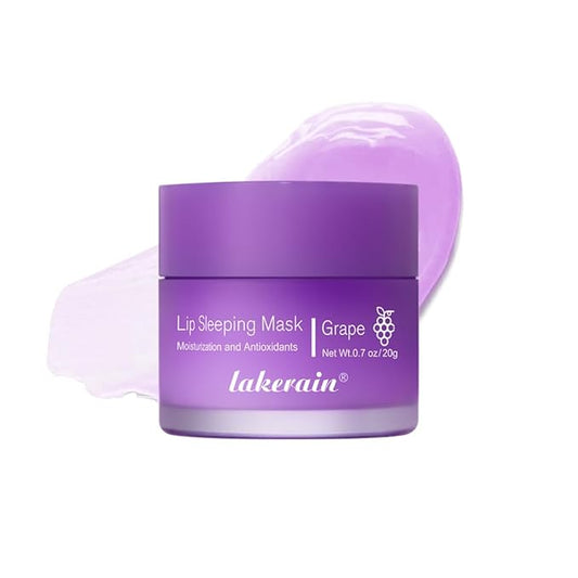 Lip Sleeping Mask,lip Mask With Vitamin C, Antioxidants,lip Mask Overnight,Improves Dryness,Nourishes And Hydrates,Brighten Lip Colour,Reduce Lip Lines 0.7 Fl Oz(04#grape)-Velvo Beauty
