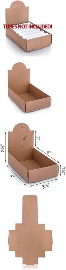 White Arched Lip Balm Tube Display Boxes (10)-Velvo Beauty