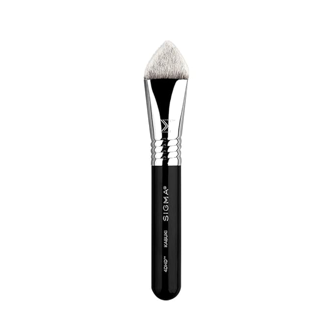 Sigma Beauty 4DHD Kabuki Brush – Pyramid-Shaped Kabuki Makeup Brush for Blending Concealer and Powder on Spots, Scars, Crevices and Under Eye - Offers Precise Application & Detailed Coverage-Velvo Beauty