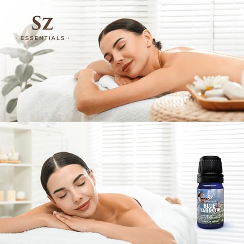 Blue Yarrow Essential Oil – 100% Pure – Calming & Grounding – Deep Blue Steam-Distilled Oil from Achillea millefolium – Aromatherapy, Self-Care & Natural Perfumery – 0.22 fl oz (6.5 mL)-Velvo Beauty