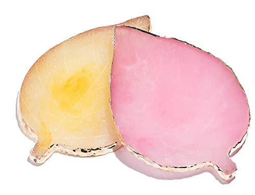 Resin Nail Art Plate Palette,Makeup Palettes,Gel Polish Color Mixing Plate Drawing Painting Color Palette,Golden Edge Heart Shaped Nail Art Display Holder-Velvo Beauty