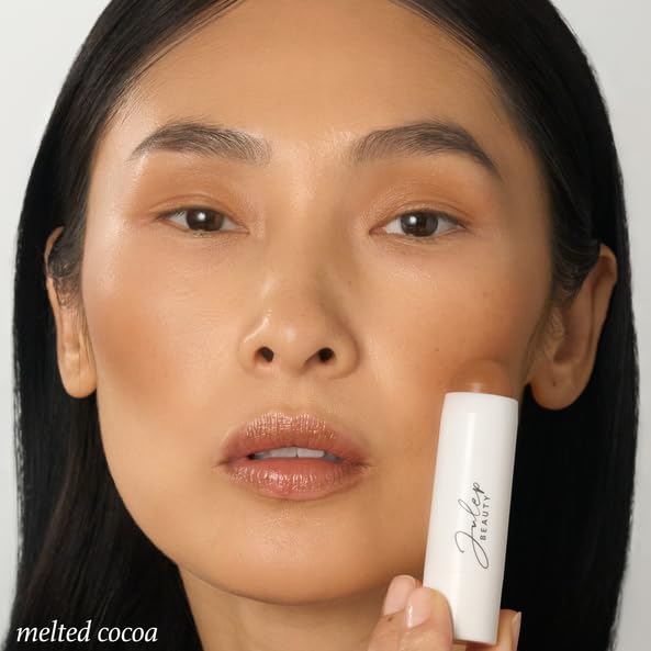 Julep Skip the Brush Cream to Powder Bronzer & Contour Stick - In Paradise Darker skin tones - Long Lasting Blendable and Buildable Color -Multi-Use 2-in-1 Blush and Lip Makeup Stick-Velvo Beauty