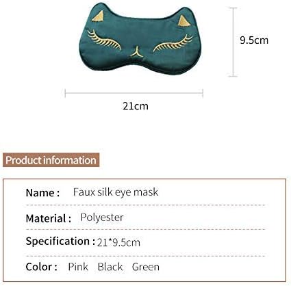 PERFECTSIGHT Cute Cat Sleep Eye Masks, Silk Sleep Eye Cover Lightweight Adjustable Eyeshade Mask Satin Night Eyeshade Cover for Women Men Sleep Travel Nap (Pink)-Velvo Beauty