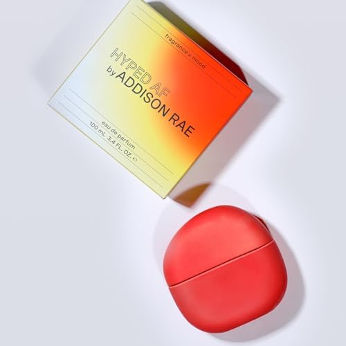 Addison Rae Fragrance Hyped - Luxury Perfume for Women -Woody Citrus Scent - Eau De Parfum -Notes of Mandarin, Blood Orange, Pomelo - Long Lasting Vegan Travel Cologne -Gift for Her -3.4oz EDP Spray-Velvo Beauty