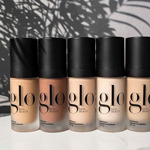 Glo Skin Beauty Luminous Liquid Mineral Foundation Makeup with SPF 18 (Brûlée) - Improves Uneven Skin Tone, Smooths & Corrects Imperfections, Sheer to Medium Coverage, Dewy Finish-Velvo Beauty