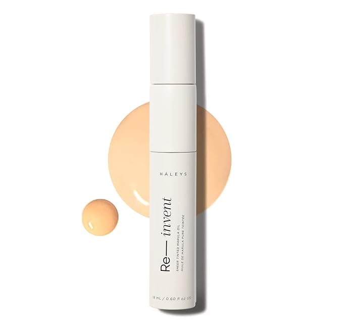 HALEYS Re-invent Sheer Tinted Marula Oil (Light Neutral), Skin Tint, Tinted BB Moisturizer, Tinted Foundation, Face Oil, Hydrate Skin, Flexible Shades, Low to Med Coverage, For All Skin Types-Velvo Beauty