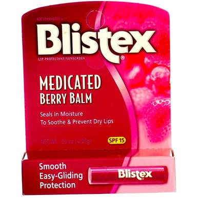Blistex Medicated Berry Balm SPF 15 0.15 oz (Pack of 7)-Velvo Beauty