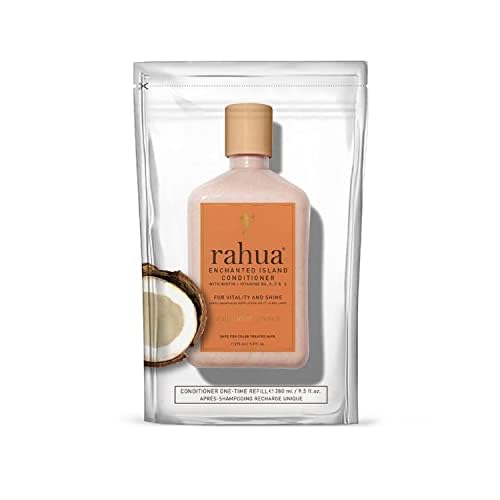 Rahua Enchanted Island Hair Conditioner with Biotin, Refill 9.5 Fl Oz, Supports Strength Hair Growth & Shine, All Hair Types, Vitamin C, E, A, B6, Coconut Guava, Nourishing Hair Care for Men and Women-Velvo Beauty