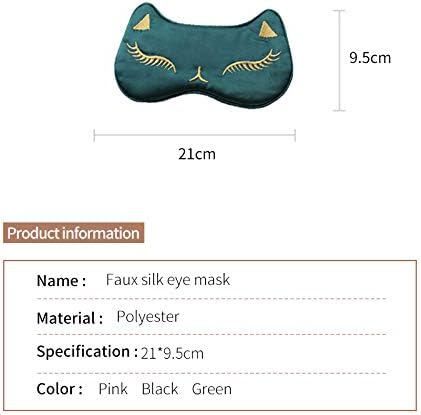 PERFECTSIGHT Sleep Eye Masks, Cute Cat Silk Sleep Eye Cover Lightweight Adjustable Eyeshade Mask Cover for Women Men Sleep Travel Nap (Black)-Velvo Beauty