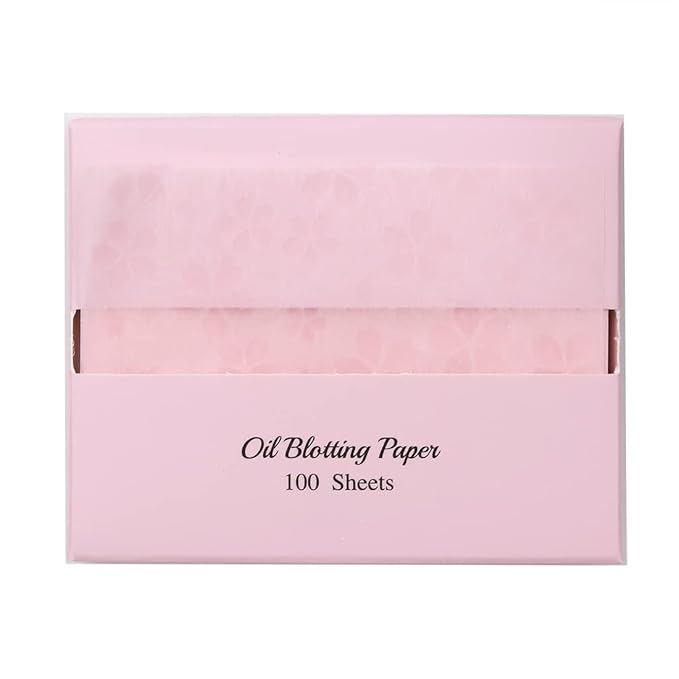[600 Counts Refills Only] Cherry Blossom Natural Oil Blotting Sheets for Face with Mirror Case and Refills-Velvo Beauty