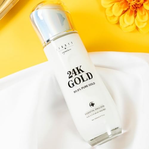 Signature 24K Gold Essential Skin Care 3 Set Toner, Emulsion, Cream Set (24K Gold)-Velvo Beauty