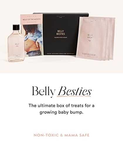 HATCH Belly Bestie Kit - Belly Oil, 4 Belly Masks, & Non-Toxic Belly Tattoos - Maternity Essentials - Belly-Centric Faves Perfect Maternity Gift-Velvo Beauty