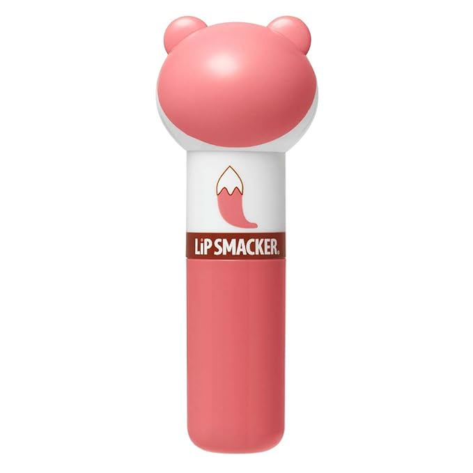 Lip Smacker Lippy Pals Fox, Flavored Moisturizing & Smoothing Soft Shine Lip Balm, Hydrating & Protecting Fun Tasty Flavors, Cruelty-Free & Vegan - Foxy Apple-Velvo Beauty