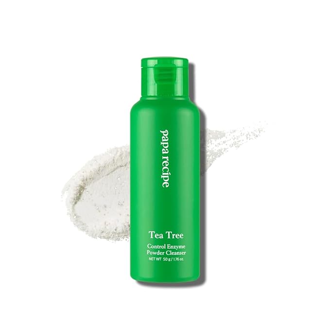 Papa Recipe Tea Tree Control Enzyme Powder Cleanser - Soft Exfoliating Facial Wash for Sensitive Skin (50g, 1.72oz) - Korean Skincare for Soothing, Balancing skin's moisture and oil level-Velvo Beauty