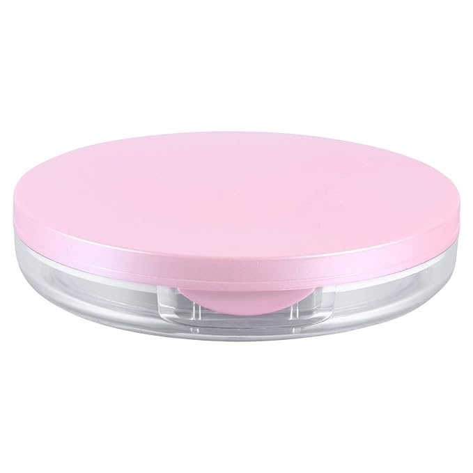 Powder Puff 2pcs Loose Powder Containers with Elasticated Net Sifter, Mirror and Puff 5g Loose Powder Compact Case Case for DIY Makeup and Travel () Cushion Foundation-Velvo Beauty