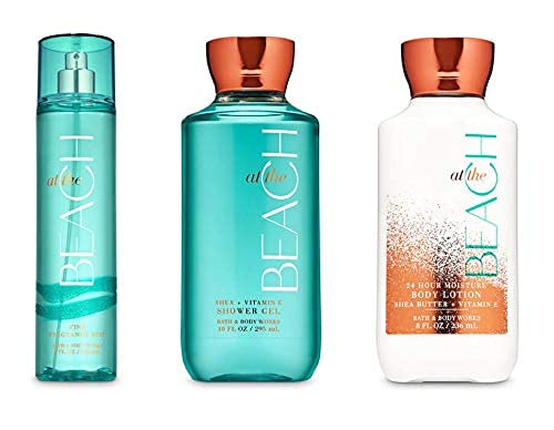 Bath & Body Works ~ Signature Collection ~ At The Beach ~ Shower Gel ~ Fine Fragrance Mist & Body Lotion ~ Trio Gift Set-Velvo Beauty