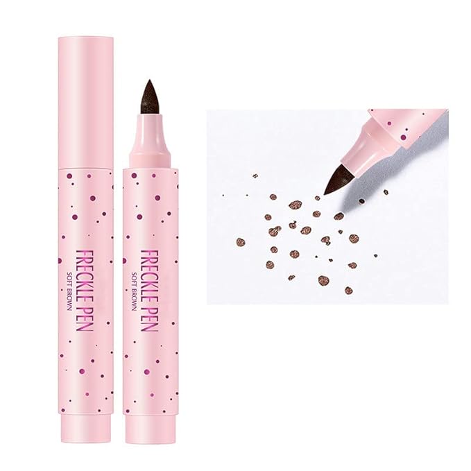 Freckle Pen Faux Freckle Pen Colour Pop Freckle Pen Supernaturally Realistic Freckles Makeup Brush Fantastic Freckles Pen Long-lasting Waterproof Soft-point Absorbent Pen For a Natural and Easy Makeup Look (dark brown)-Velvo Beauty
