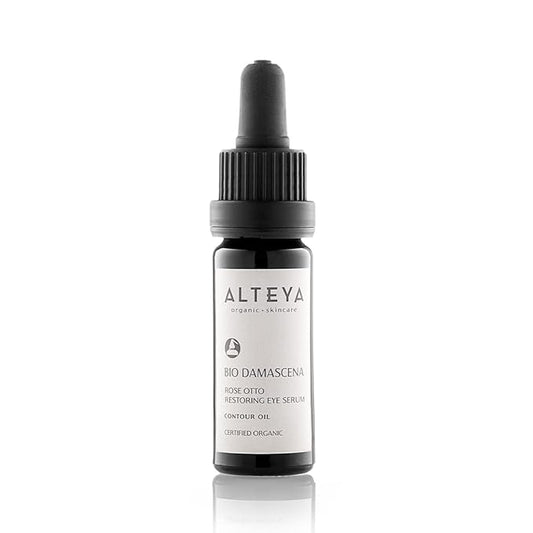 Alteya Organics Eye Serum USDA Certified Organic Skin Care 0.34 Fl Oz/10 mL Bio Damascena Award-Winning Eye Treatment With Organic Bulgarian Rose Oil Rejuvenating, Revitalizing and Clarifying-Velvo Beauty