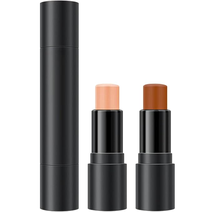 evpct 2In1 Cream Contour Stick Contouring Concealer Sticks Makeup Face Cream Kit for Beginners Creamy Contour and Highlight Stick contorno base de maquillaje para mujer en oferta 03 Natural & Coffee-Velvo Beauty