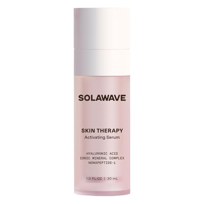 Solawave Wand Skin Therapy Activating Serum | Hyaluronic Acid and Peptides | Enhance Skincare Device Results | Hydrating Microcurrent Galvanic Current | Wrinkle Smoothing-Velvo Beauty
