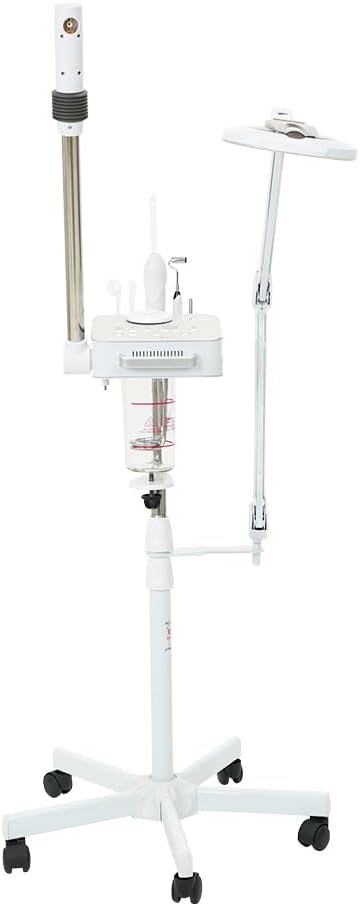 Facial Ozone Steamer 4 in 1 with Magnifying LED Light, High Frequency and Galvanic Aroma Therapy by SKINACT-Velvo Beauty