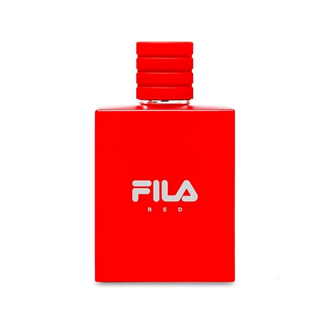 FILA RED Fragrance for Men - Eau de Toilette Spray with Notes of Bergamot, Jasmine, Nutmeg, Sandalwood, and More - Sport-Inpired Scent for Day or Night - 3.4 oz.-Velvo Beauty