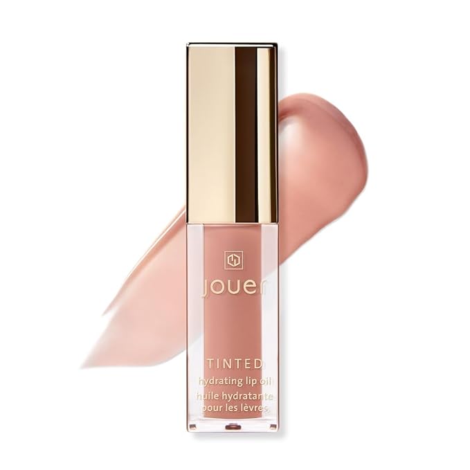 Jouer Essential Tinted Hydrating Lip Oil Gloss – Moisturizing Dry Lip Treatment Serum - Fragrance Free Tinted Lip Oil - Jojoba Seed Oil and Apricot Oil Formula-Velvo Beauty