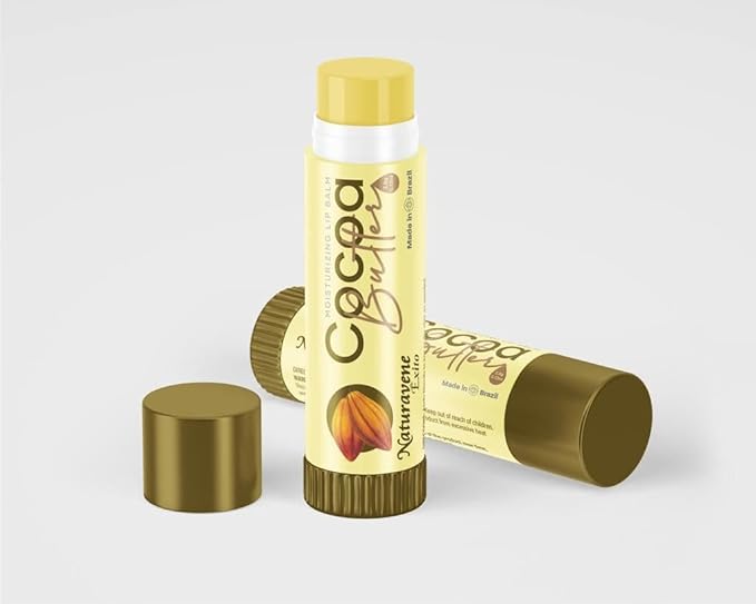Moisturizing Lip Balm Cocoa Butter Box of 10, Moisturizing Hydrated Lips, Ligth Yellow, 0.13 Fl Oz, 1-Velvo Beauty