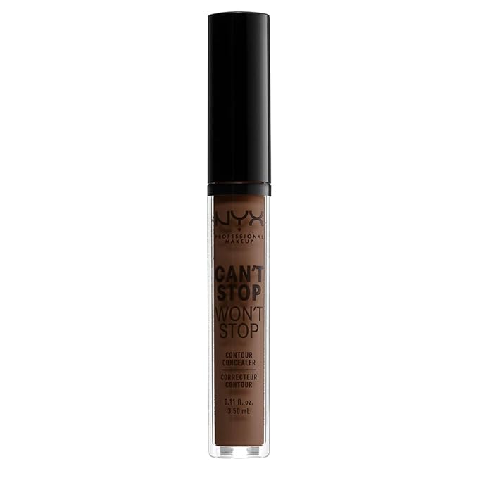 NYX PROFESSIONAL MAKEUP Can't Stop Won't Stop Contour Concealer, 24h Full Coverage Matte Finish - Deep-Velvo Beauty