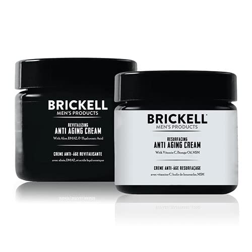 Brickell Men's Day and Night Anti Aging Cream Routine, Natural and Organic, Scented, Skincare Gift Set-Velvo Beauty