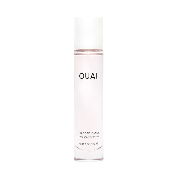 OUAI Melrose Place Eau de Parfum Travel Size - Elegant Womens Perfume for Everyday Wear - Fresh Floral Scent has Notes of Champagne, Bergamot & Rose with Delicate Hints of Cedarwood & Lychee (.34 Oz)-Velvo Beauty