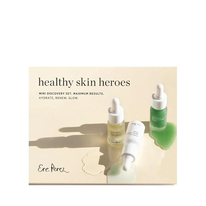 Ere Perez - Healthy Skin Heroes Kit Mini Discovery Set (Hydrate, Renew, Glow) | Vegan, Cruelty-Free, Clean Beauty (3-Piece Gift Set)-Velvo Beauty
