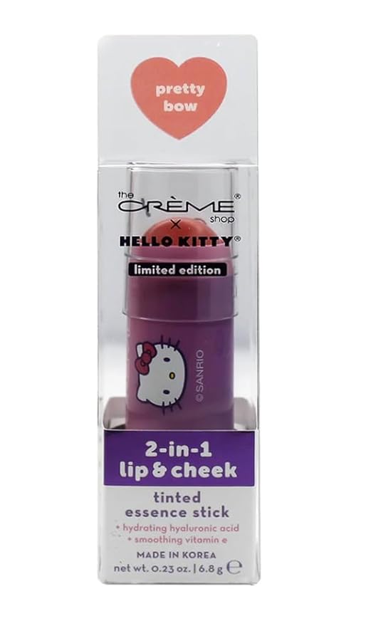 The Crème Shop X HELLO KITTY(PURPLE) 2-IN-1 LIP AND CHEEK TINTED STICK - PRETTY BOW, Pink-Velvo Beauty