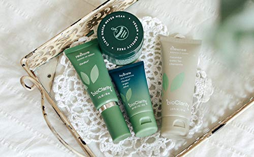 BioClarity 3-Step Essentials Skin Routine + Clarifying Mask for Normal & Oily Skin Types | Cleanse, Restore and Moisturize | Gentle Clean and Hydrate Face |100% Clean, Vegan Ingredients (Mini Size)-Velvo Beauty